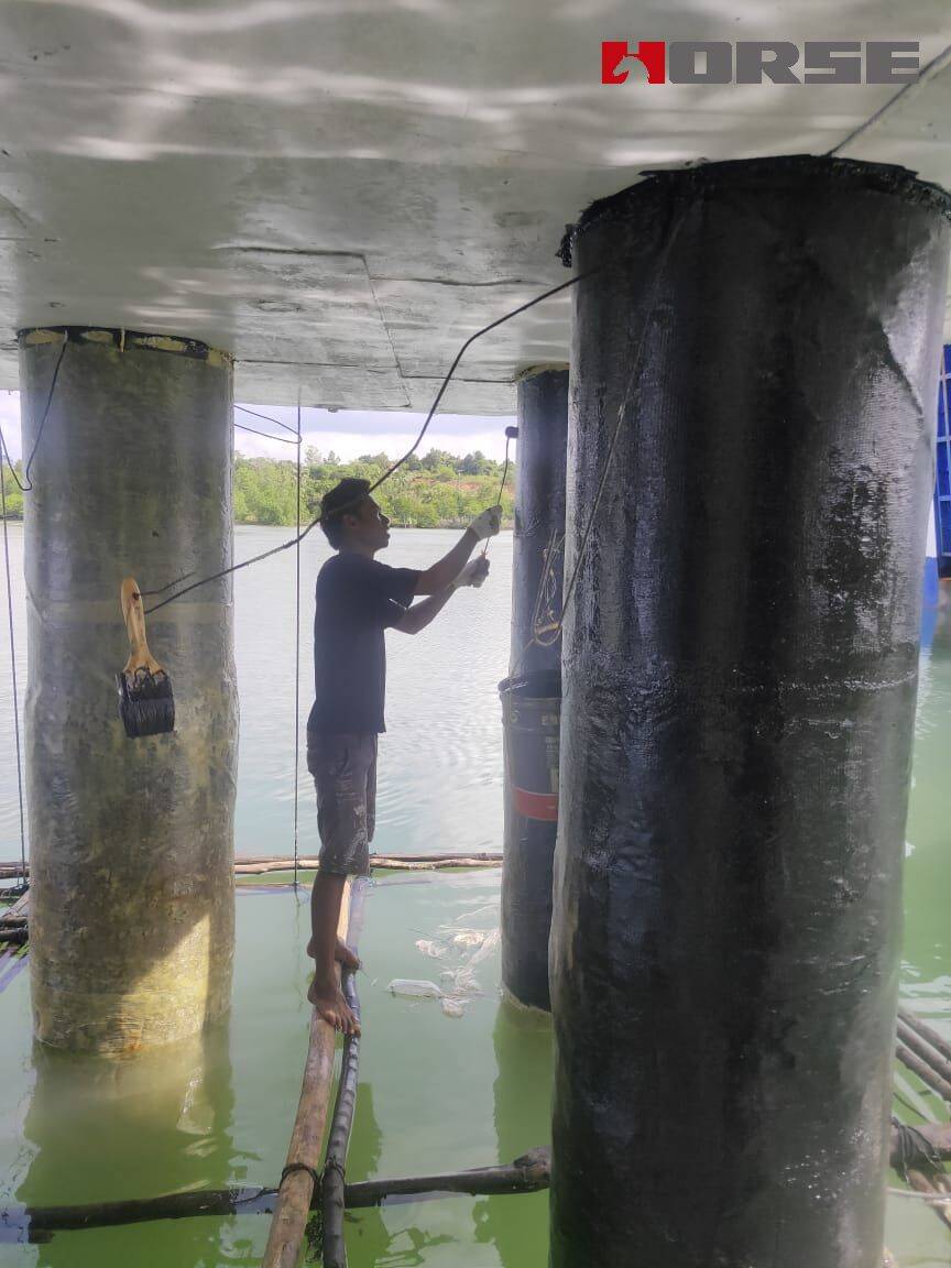 Jetty Repair With Carbon Fiber Sheet