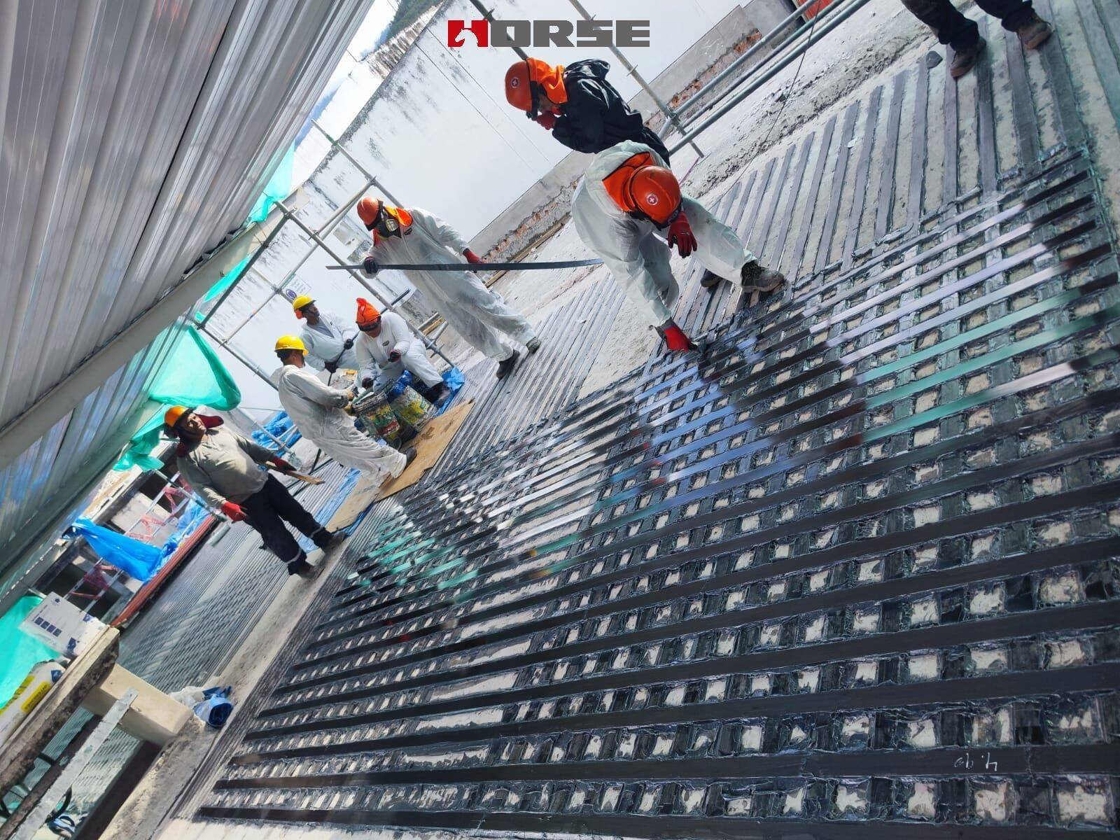 Carbon Fiber Laminate for Slab Strengthening of Hospital