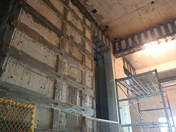 Bond steel reinforcement at the new opening