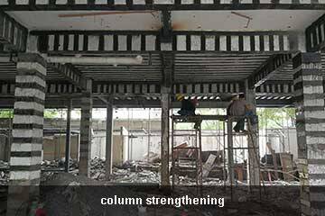 column repair by cfrp sheet