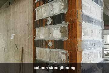 steel jacketing of columns